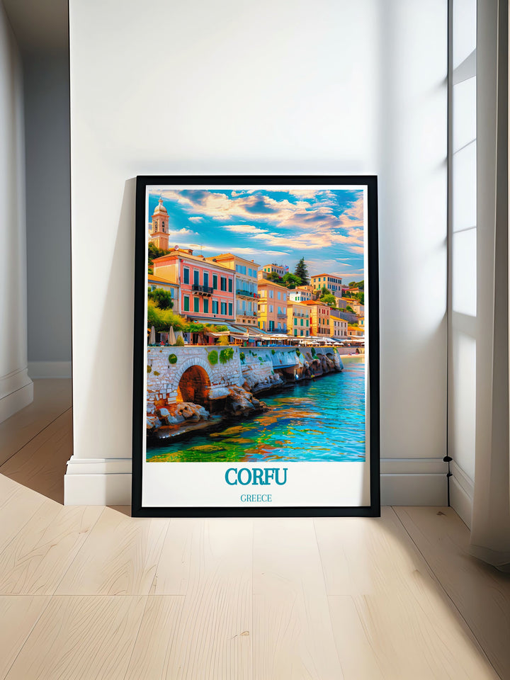 Old Town modern prints from Corfu Greece perfect for elegant home decor