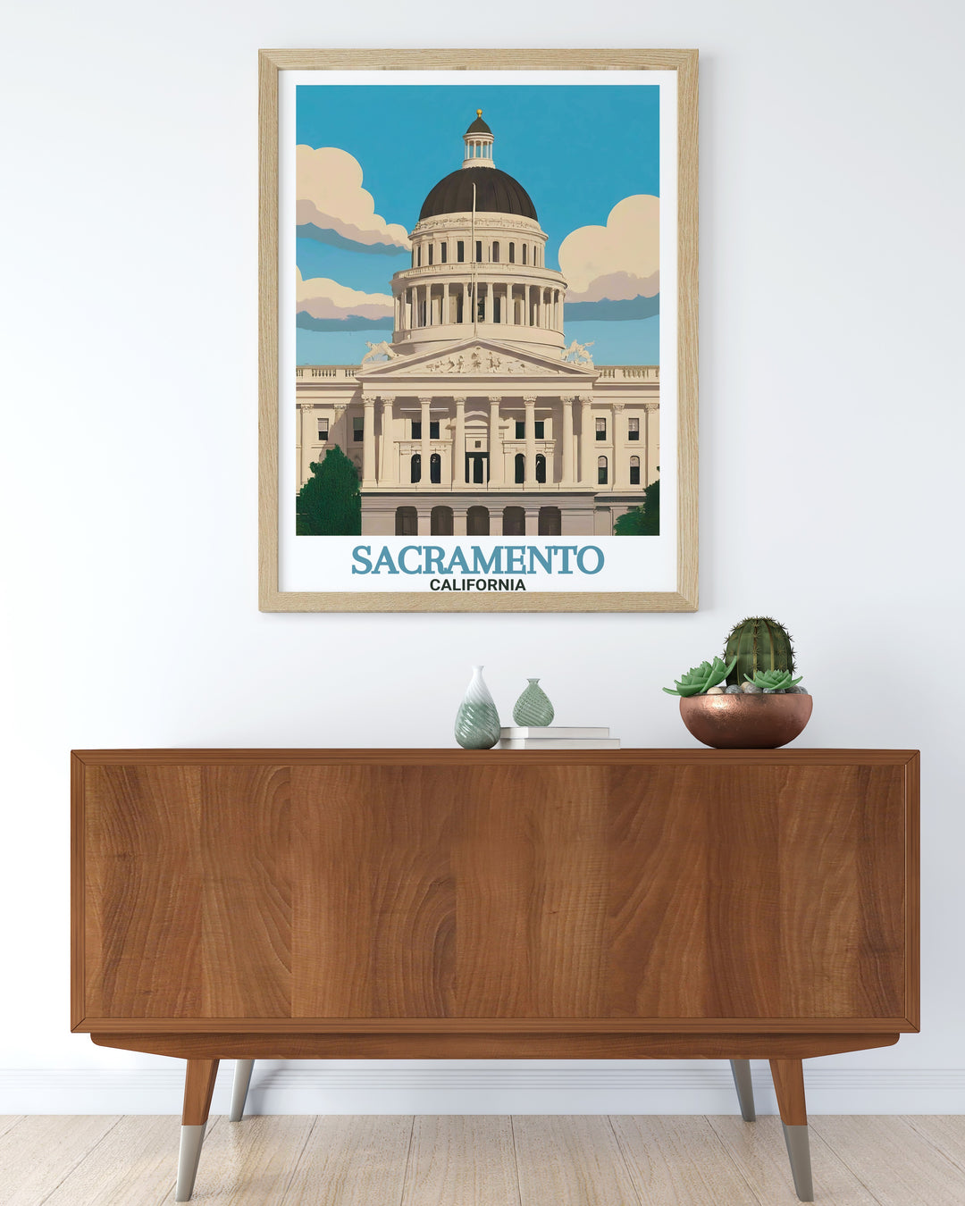 High quality Sacramento Art Print highlighting the California State Capito in a detailed street map design perfect for adding a touch of elegance to your home or office decor capturing the beauty of this dynamic city.