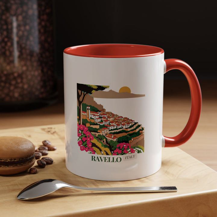 Celebrate the enchanting beauty of Ravello Italy with this elegant ceramic mug. Featuring detailed designs inspired by Ravello’s historic villas and stunning coastal views, it is dishwasher safe and microwave friendly, ideal for daily use or as a thoughtful gift for enthusiasts.