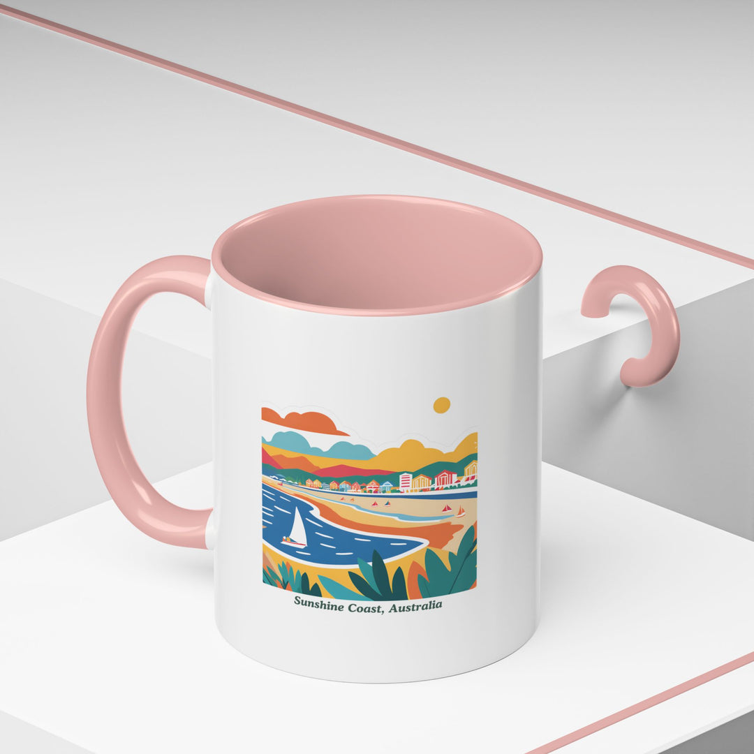 This Sunshine Coast Australia mug showcases the stunning landscapes of the region. Perfect for a morning coffee or relaxing tea break, it’s an ideal gift for those who love the coast or Australia. Durable and easy to clean for everyday use.