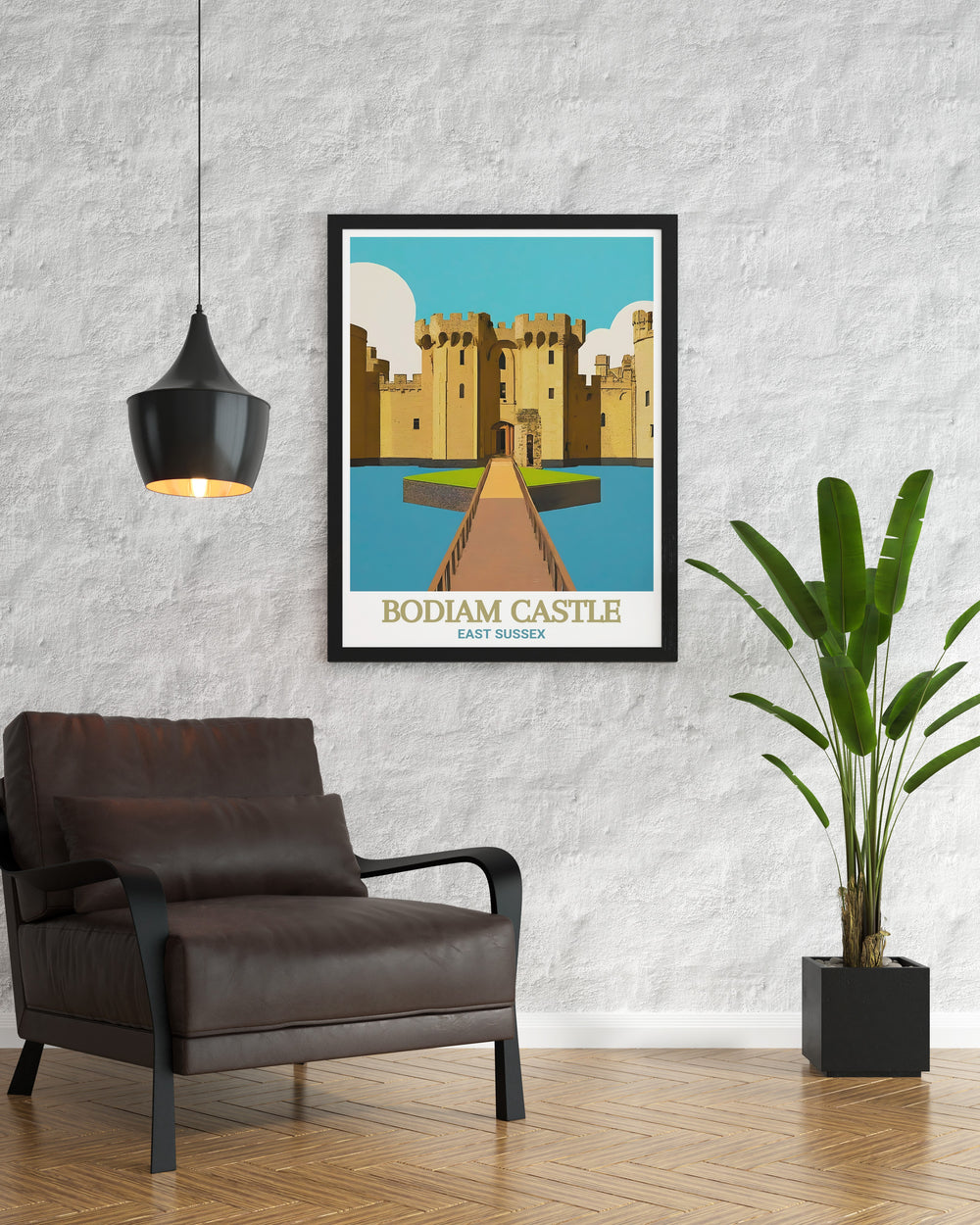 Our Bodiam Castle poster captures the majestic charm of this iconic English landmark ideal for adding a touch of historical elegance to any room making it a perfect addition to our UK wall art collection and an exceptional England travel gift