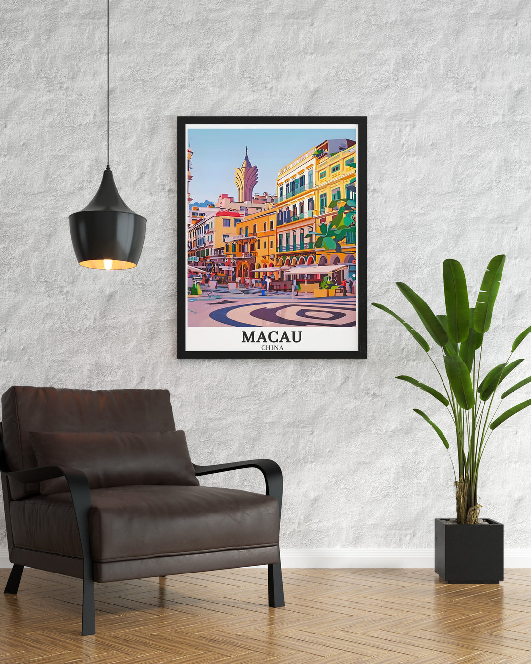 This Macau Wall Art showcases the vibrant Senado Square Se landmarks making it a perfect choice for those looking to enhance their decor with a touch of history The detailed design and rich colors make this print a standout piece in any collection