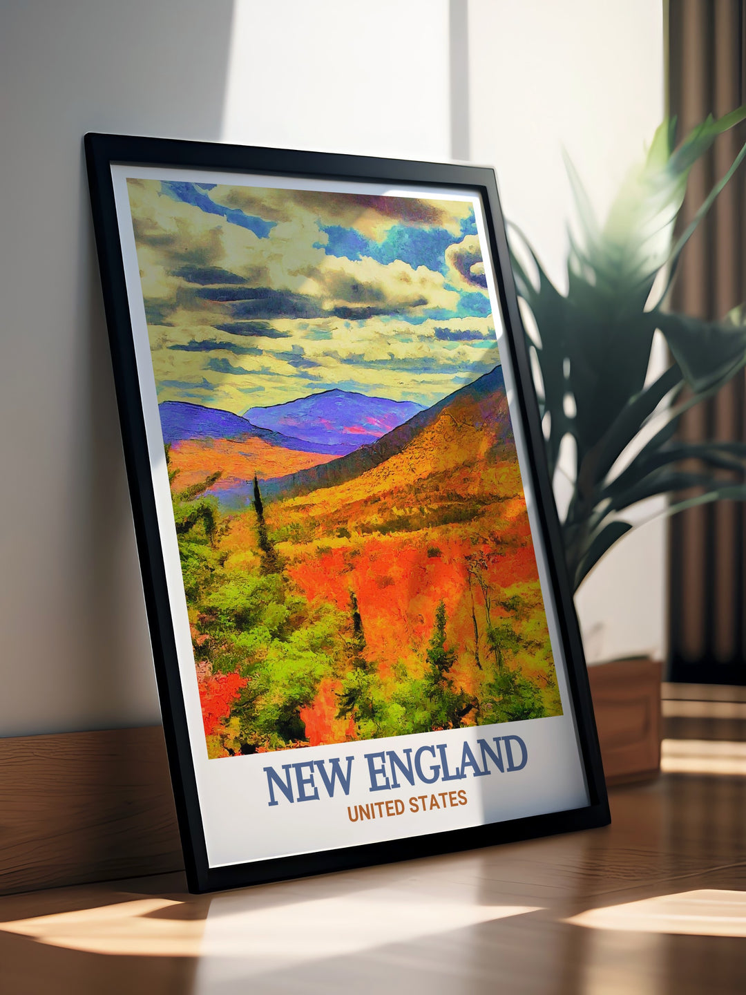 Celebrate the beauty of the New England Trail and White Mountains with this hiking poster print. Ideal for nature lovers and long distance hikers it makes a perfect addition to your home decor or as a gift for outdoor enthusiasts.