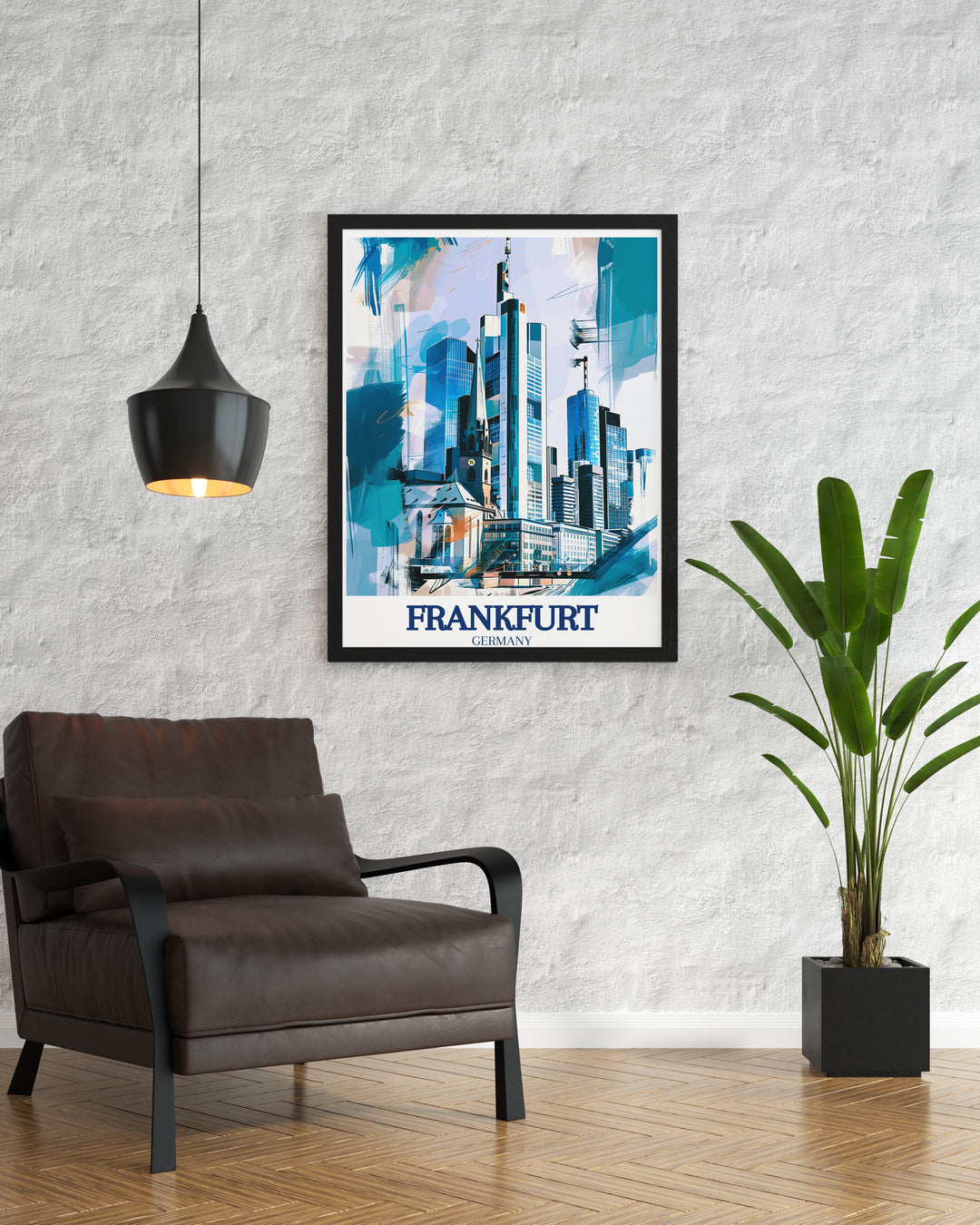 A custom print of Frankfurt, Germany, showcasing the iconic Commerzbank Tower and the surrounding urban landscape. This artwork captures the modernity and sophistication of Frankfurts financial district, making it a perfect choice for those who admire contemporary architecture. The high quality print ensures that the vibrant details of the Commerzbank Tower are preserved, offering a striking visual element for any decor. Ideal as a gift or for personal display.