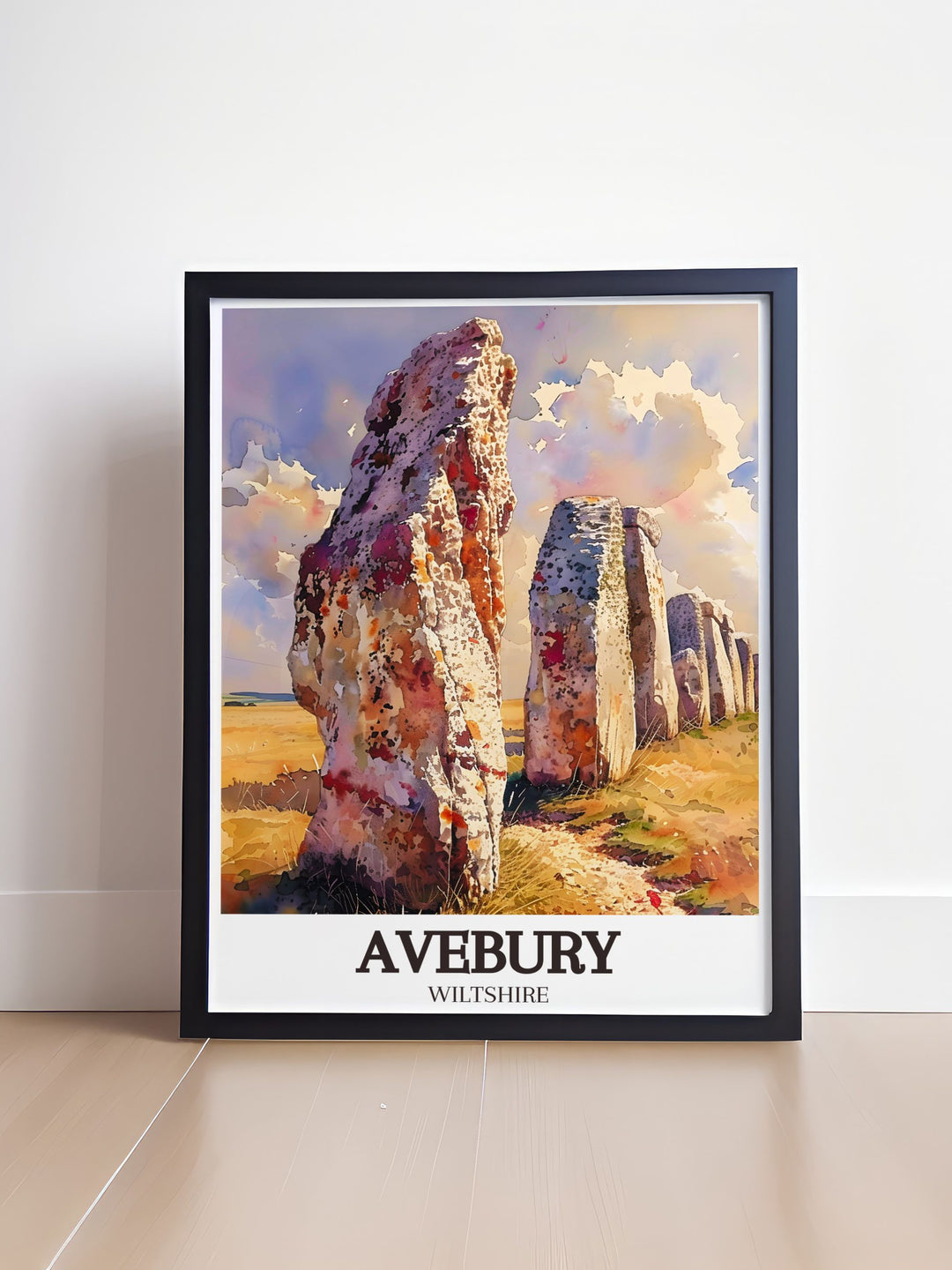 Showcasing the dramatic chalk hills and lush vegetation of the North Wessex Downs, this art print highlights one of the UKs most treasured natural landscapes.