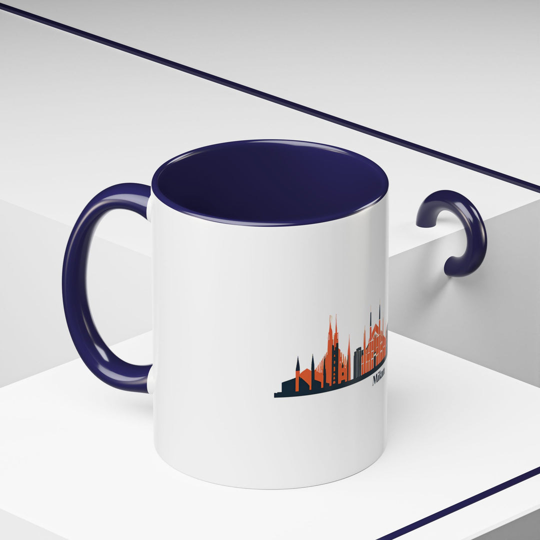 The Milan mug highlights the city's beauty with intricate artwork showcasing its famous architecture. Perfect for coffee and tea lovers, it’s durable, dishwasher-safe, and microwave-safe, making it a thoughtful gift or keepsake.