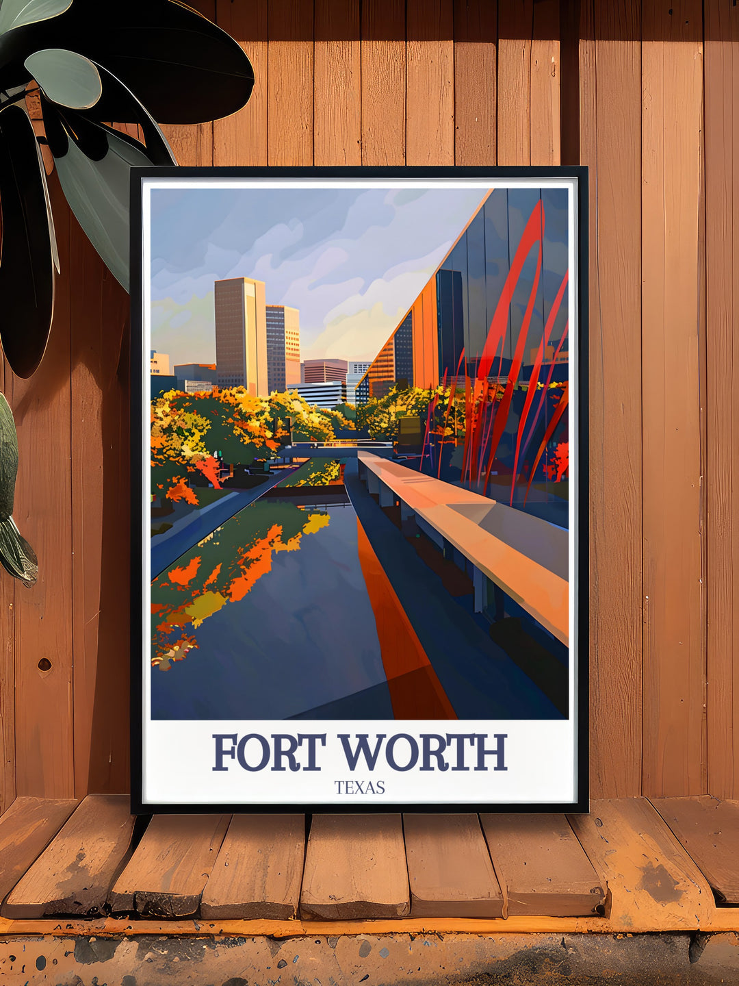 This travel print of Fort Worth captures the essence of the citys architectural wonders, including the Fort Worth Cultural District and Tarrant County. A perfect gift for anyone who loves Fort Worth or wants to celebrate Texas in their decor.