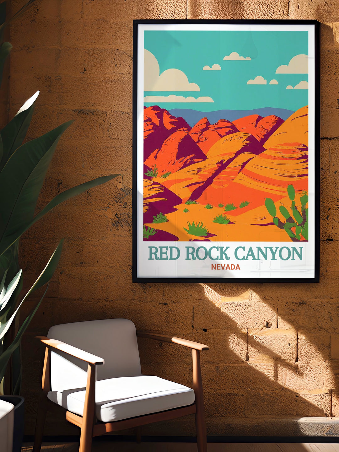 Red Rock art featuring the Calico Hills of Nevada a stunning addition to any home decor that offers elegant artwork inspired by the natural beauty of the desert landscape in Nevada.