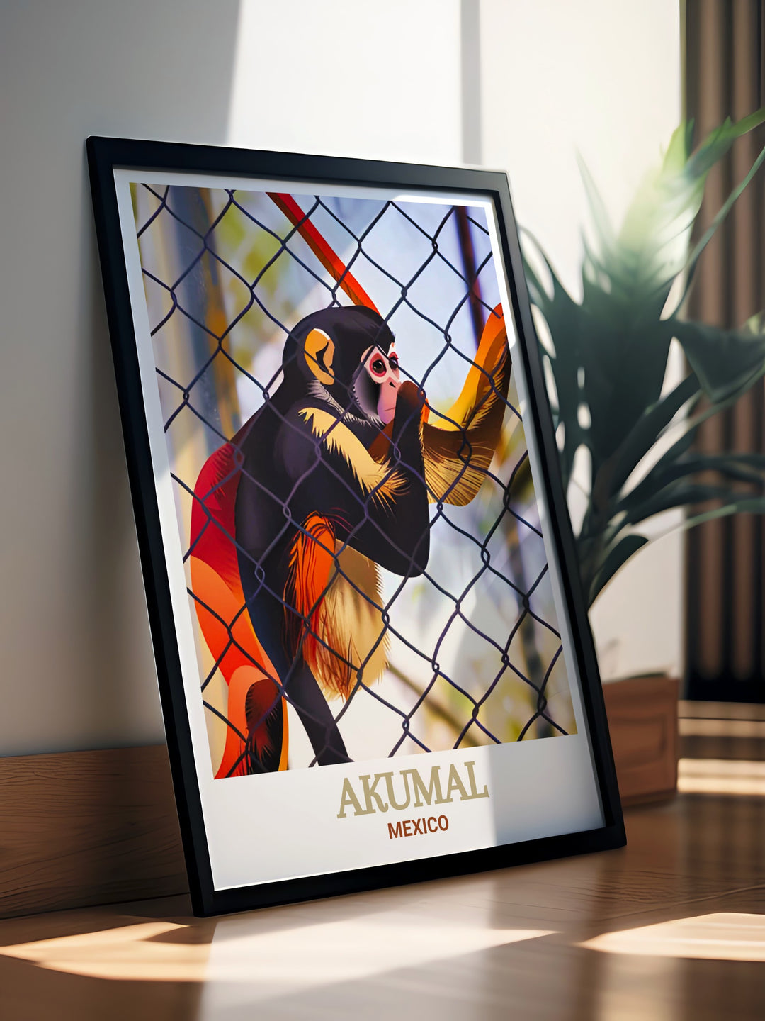 Akumal Colorful Art showcasing Akumal Monkey Sanctuary and Rescued Animals perfect for Christmas gifts and adding vibrancy to your home