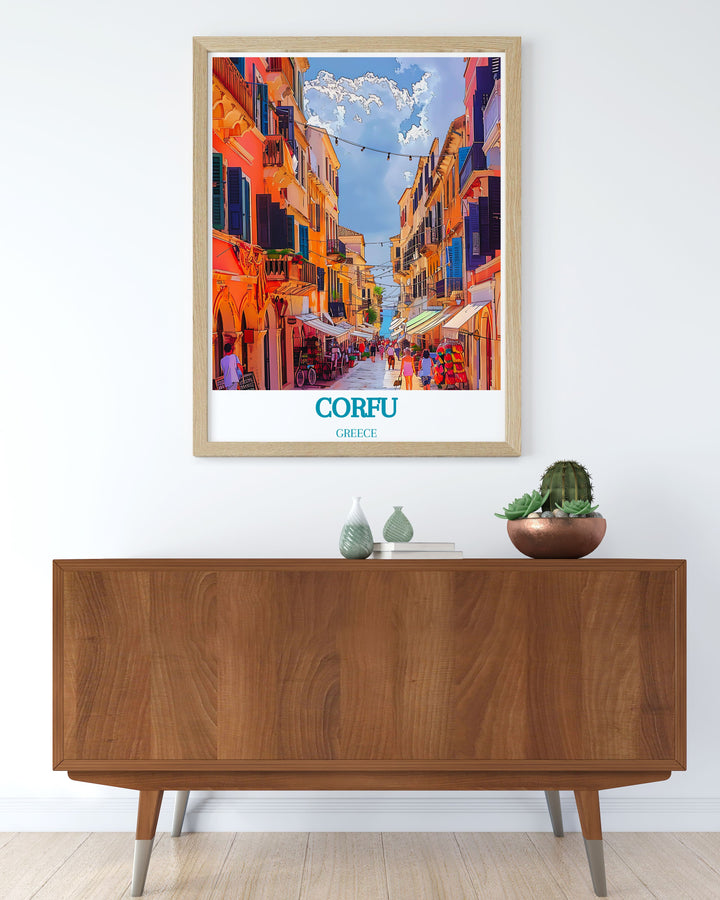 Old Town framed prints from Corfu Greece perfect wall decor for any room