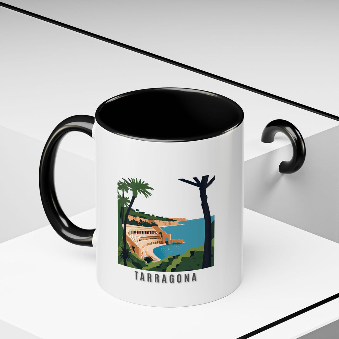 Enjoy the allure of Tarragona with this artistic mug featuring detailed illustrations of its iconic sights. Dishwasher safe, it is ideal for coffee or tea lovers and makes a meaningful gift for travelers, art lovers, or anyone fond of Tarragonas charm.