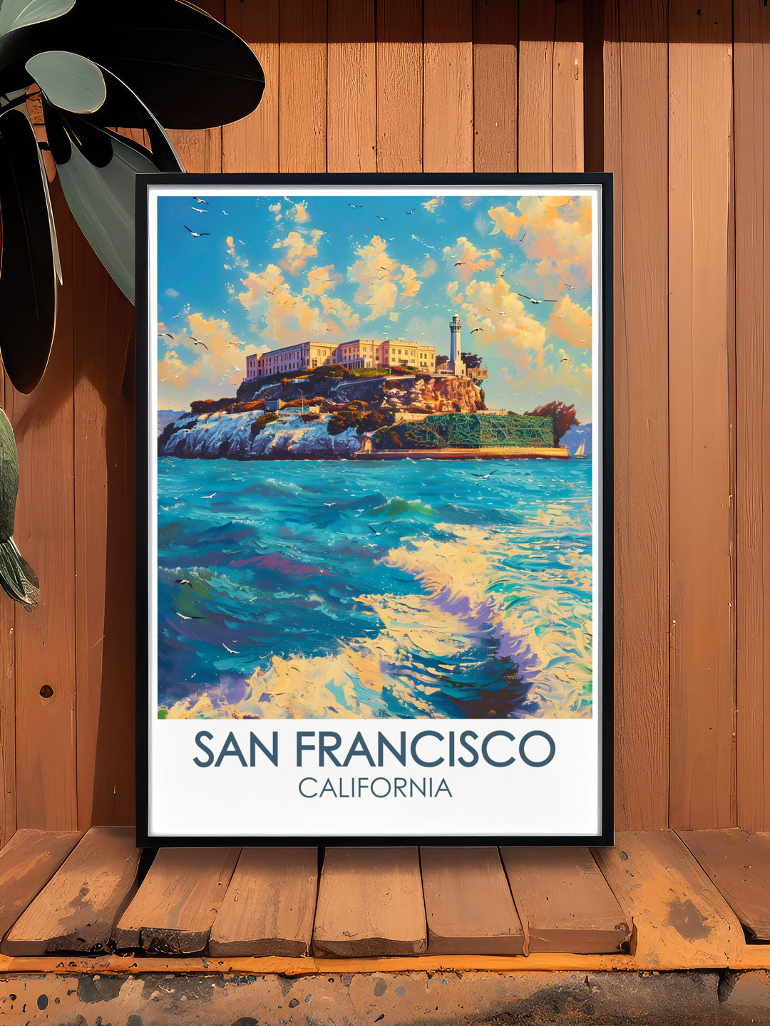 Our Alcatraz Island Wall Art is a must have for those who admire San Franciscos historical sites. With a captivating view of the former prison set against the tranquil waters of the bay, this artwork adds a dramatic flair to any room.