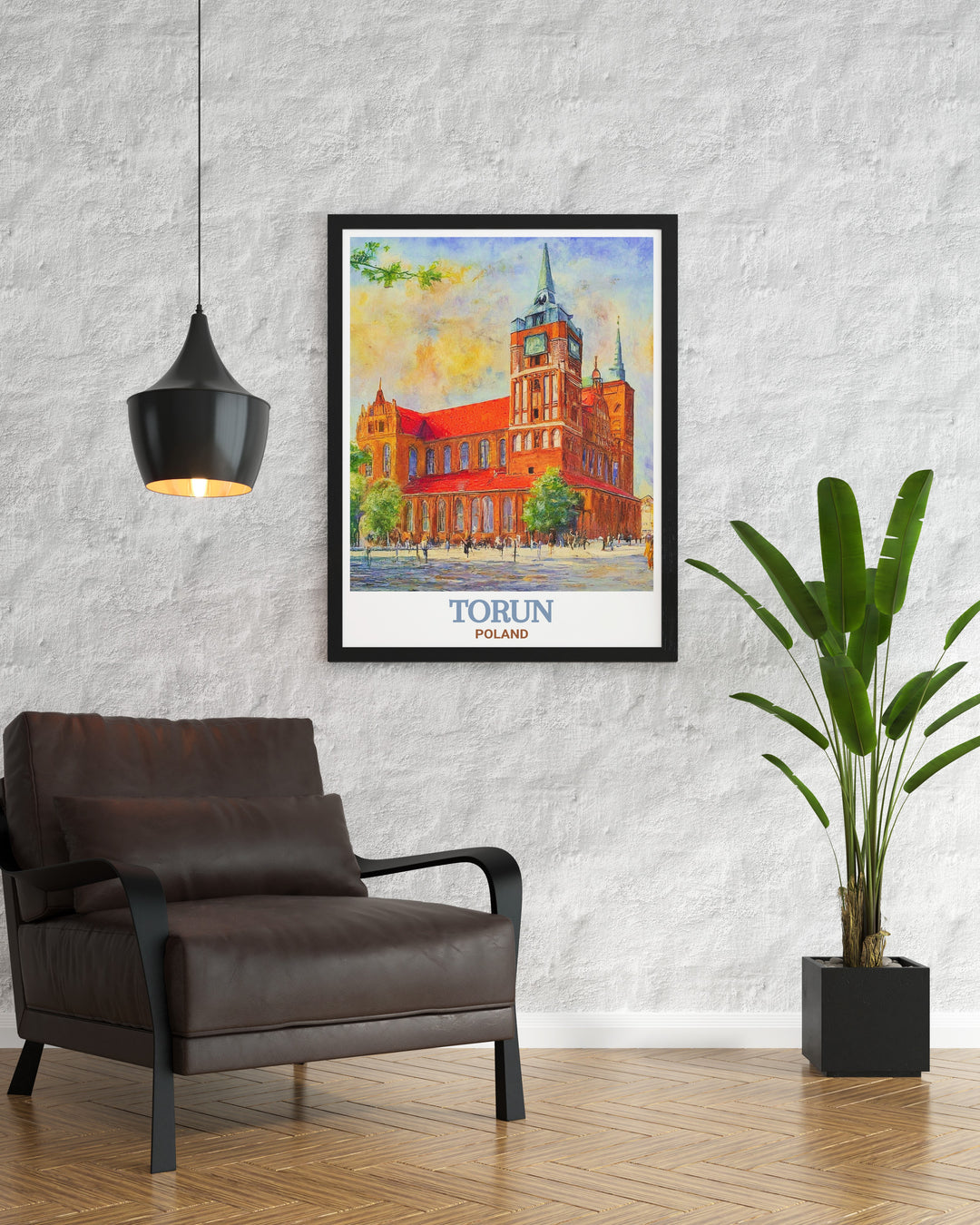 This Poland wall print features the majestic Toruń Cathedral in the historic city of Torun. The artwork beautifully reflects the cathedrals Gothic architecture, making it a timeless addition to any space. Ideal for those who appreciate European culture and history.