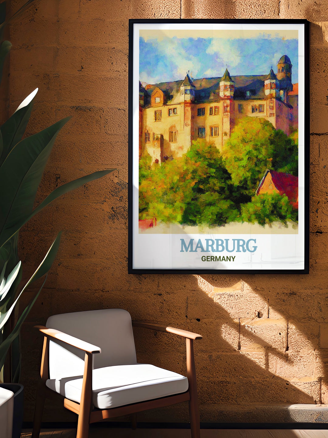 Explore the historical charm of Marburg Castle with this elegant wall decor. The print beautifully captures the essence of this German landmark, offering a sophisticated addition to any home. Perfect for gifting or personal enjoyment, this piece celebrates the architectural and cultural legacy of Marburg