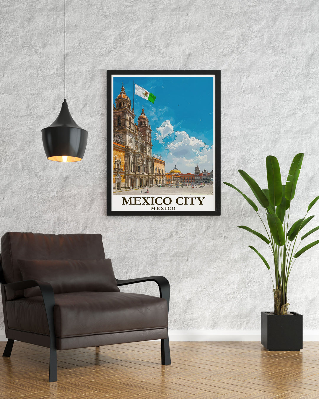 Our Zocalo Stunning Prints capture the lively atmosphere of Mexico Citys historic center making them a perfect addition to any art collection or as a special gift for history lovers