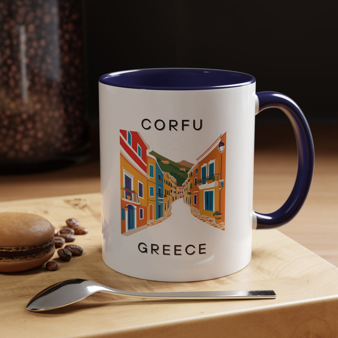 This Corfu Greece mug features stunning artwork inspired by the island’s beauty. Perfect for those who love Greek culture, it’s a great gift for travelers and a practical addition to any home or office. Dishwasher and microwave safe.