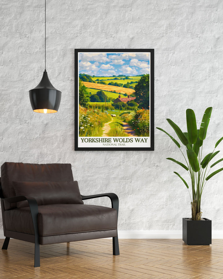 Elegant gallery wall art featuring the historic town of Hessle, the gateway to the Yorkshire Wolds Way. This piece brings the towns charm and character to your home, making it a standout feature in any room, perfect for art lovers and travel enthusiasts.