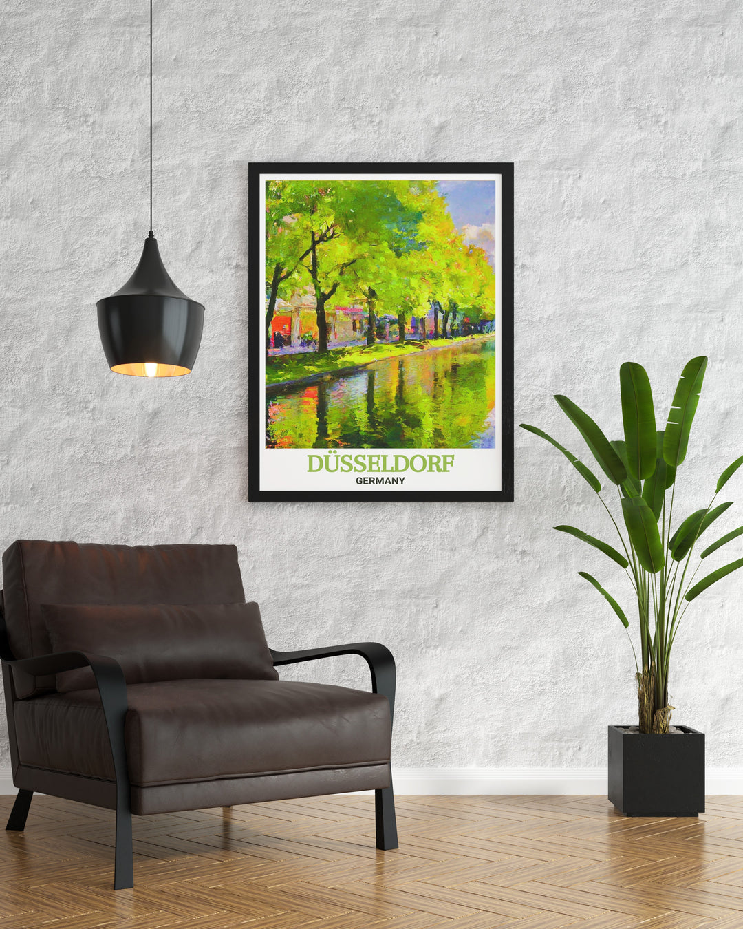 Celebrate the best of Düsseldorf with this travel print featuring Königsallees luxurious atmosphere and historical significance. The detailed city map adds a unique touch to the artwork, making it an excellent decor choice for travelers and art enthusiasts alike.