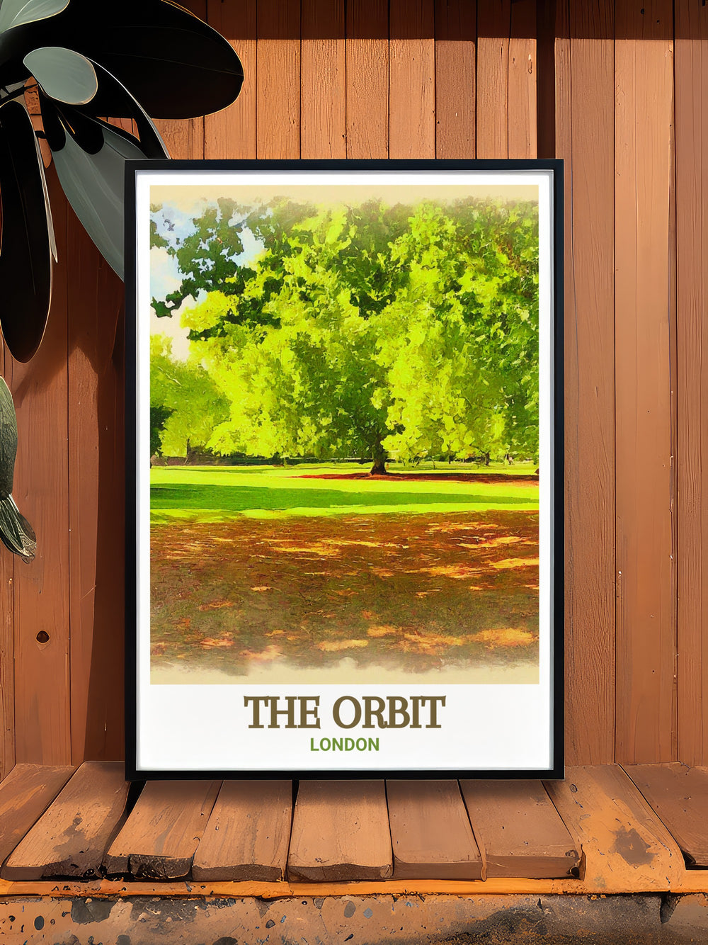 Nightclub art print of The Orbit at Victoria Park, showcasing the techno rave scene and iconic architectural features. Perfect for fans of Londons club culture, this poster adds a dynamic touch to any art collection.