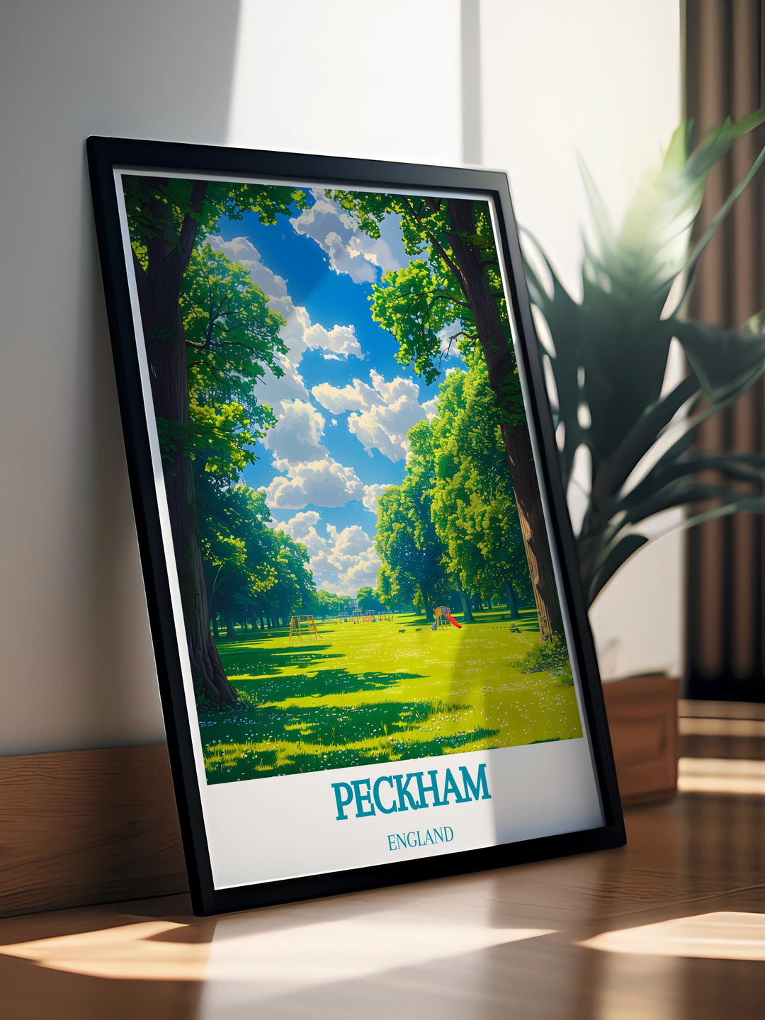 Peckham Rye Park stunning print highlighting the natural beauty of the park making it an ideal choice for sophisticated wall art and unique gifts for art lovers.