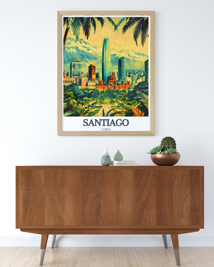 Transform your home with elegant Spain wall decor featuring Cerro San Cristobal and Plaza de Armas This Santiago artwork makes for a captivating focal point in any room adding character and a touch of European charm to your decor