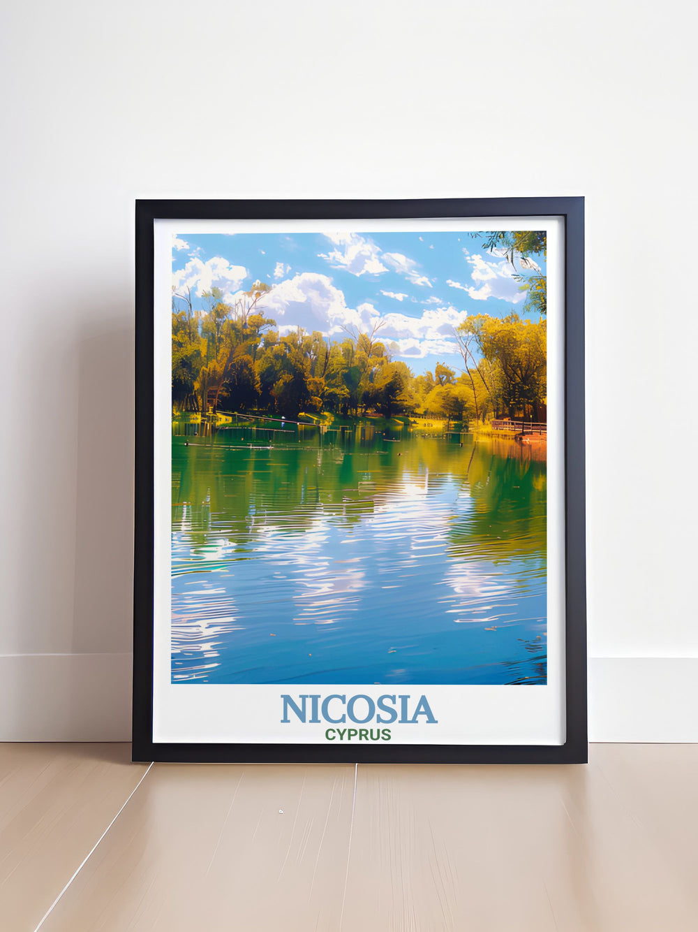 Bring the beauty of Nicosia and the Athalassa Reservoir into your home with this stunning art print. Perfect for adding a touch of Cyprus to your decor, this travel poster highlights the citys iconic landmarks and natural serenity, making it a great gift for anyone who loves Nicosia.