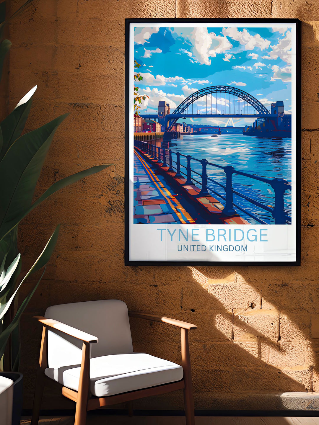 Quayside Modern Prints featuring Tyne Bridge and the surrounding Newcastle Upon Tyne skyline. This architecture print is perfect for creating a focal point in any room while celebrating the unique blend of history and contemporary design