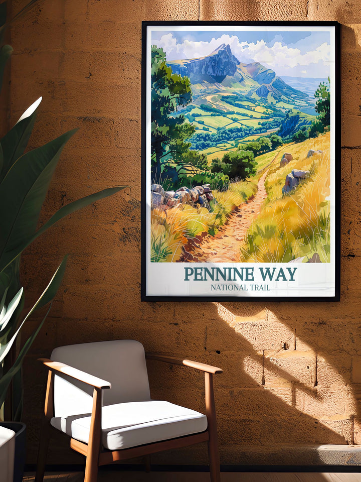 Pennine Way Print capturing the essence of the famous national trail across the Pennines an excellent gift for hiking enthusiasts and those who cherish outdoor adventures