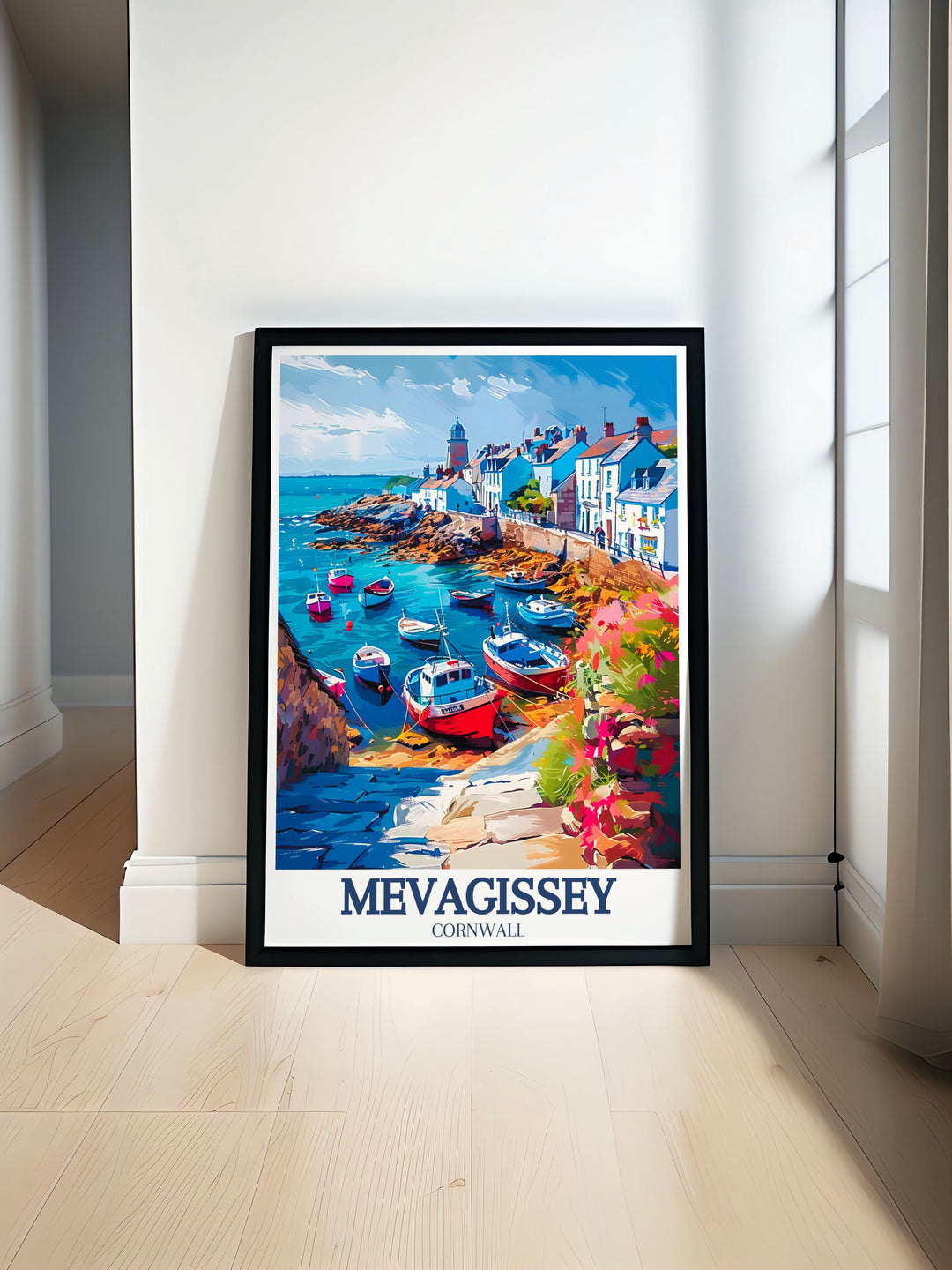 Highlighting the scenic and cultural vibrancy of Mevagissey, this poster captures the essence of this beloved Cornish village. Perfect for those who love picturesque coastal settings and rich history, this artwork brings the charm of Mevagissey into your home decor.