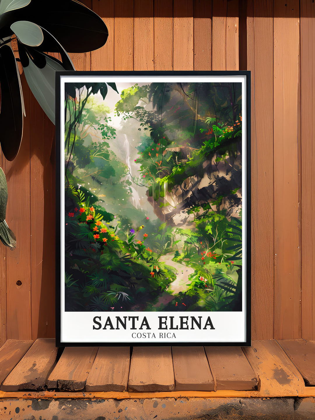 Gorgeous Costa Rica decor featuring Santa Elena Cloud Forest and Encantado Trail. This Santa Elena art print adds a peaceful yet adventurous feel to any room making it ideal for both modern home decor and thoughtful Costa Rica gifts.