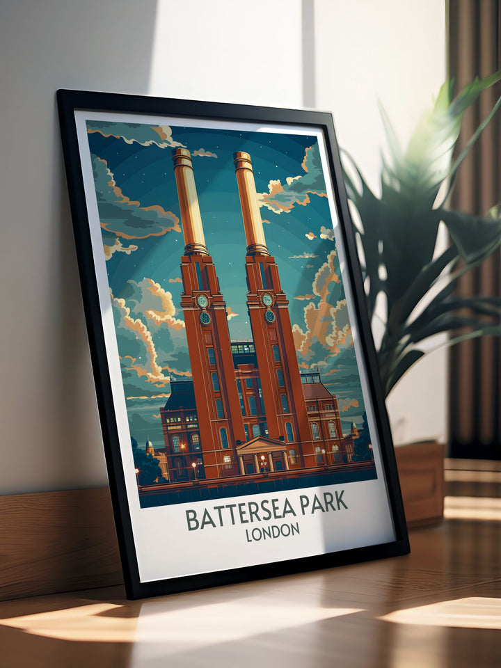 Battersea Power Station framed prints offering a blend of vintage and modern aesthetics perfect for offices bedrooms or living spaces