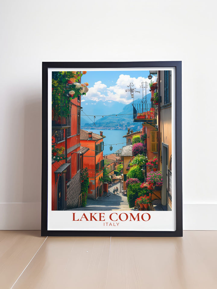 High quality Lake Como Art Print with Bellagio scenery perfect for adding sophistication to your home and birthday gifts