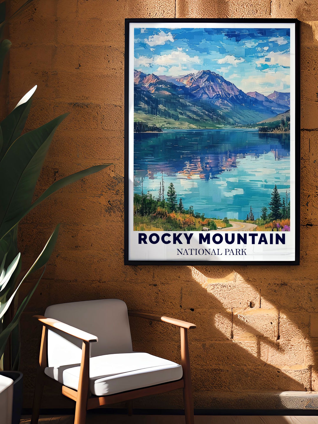 Bear Lake artwork depicting the scenic beauty of Rocky Mountain National Park with its tranquil lake and majestic peaks a perfect addition to any nature lovers collection or as a unique gift