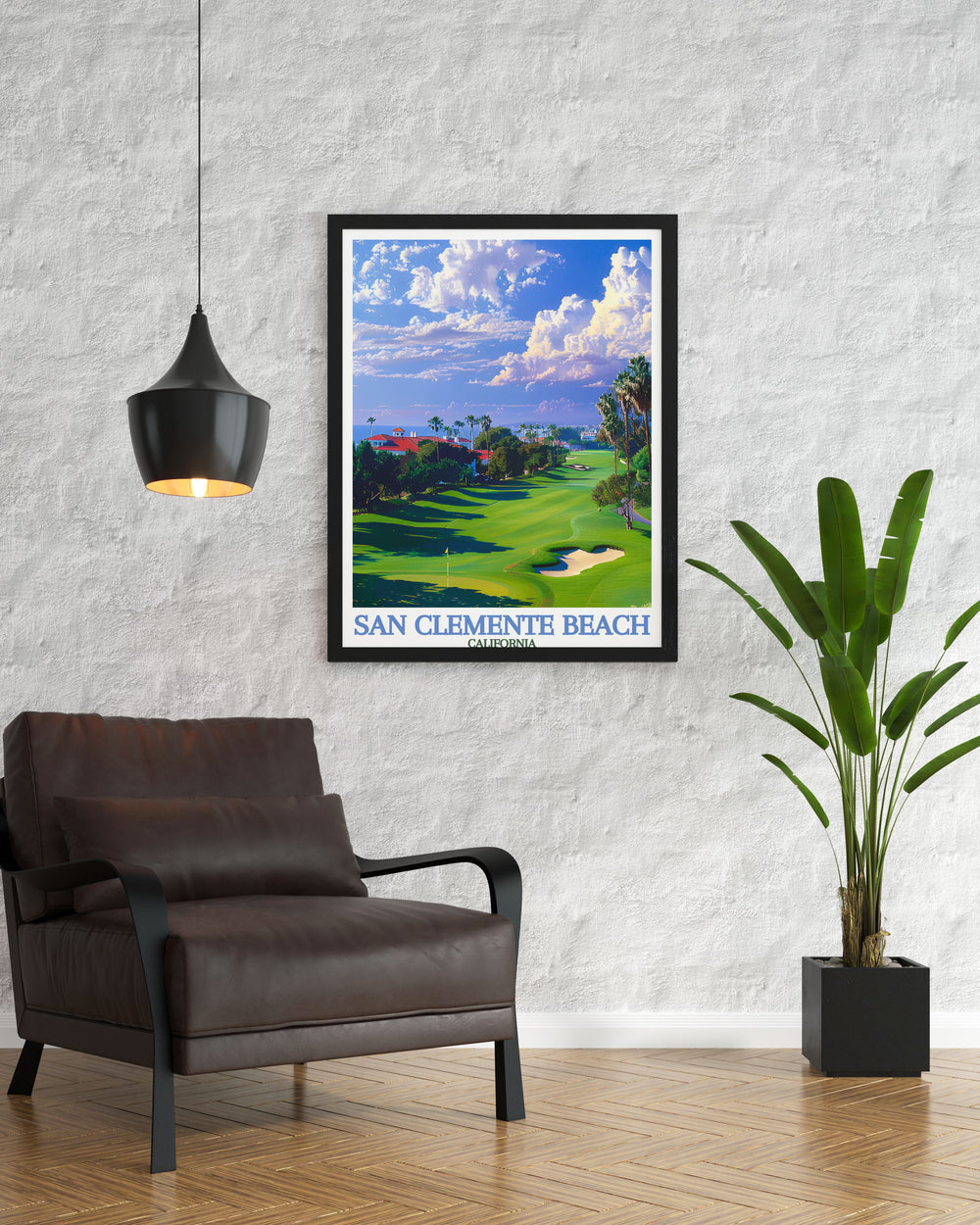 Bring a piece of California into your home with this San Clemente Beach Travel Print. Featuring the golden sands and ocean waves of San Clemente, this artwork is perfect for creating a relaxed, beach inspired atmosphere in any living space.