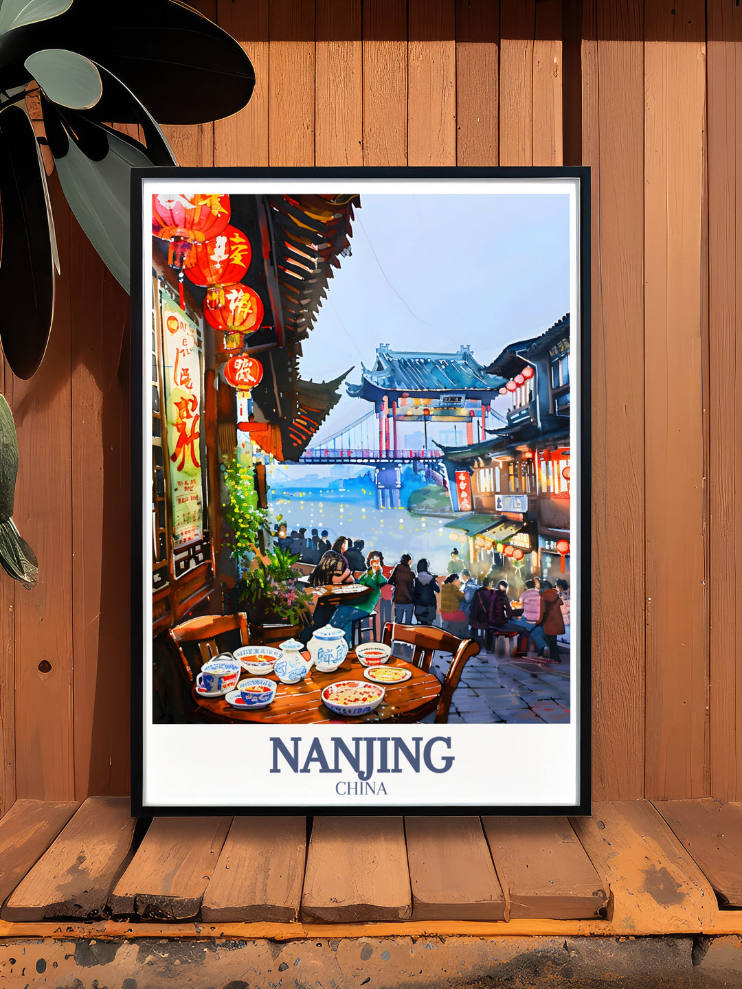 This Nanjing Poster Print showcases the historic beauty of the Fuzimiao District along the Yangtze River. The artwork captures the rich history of this vibrant district, famous for its ancient Confucius Temple and scenic views. Perfect for home décor or as a travel inspired gift, this print reflects Nanjings unique blend of tradition and modernity.