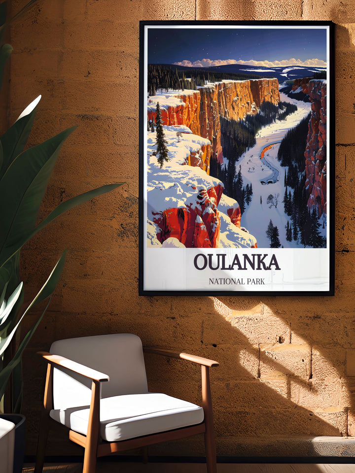 Nature Wall Art print of Ristikallio Cliffs capturing the raw power and serene beauty of the cliffs making it a perfect focal point for any room and a thoughtful gift for fellow nature enthusiasts and adventurers