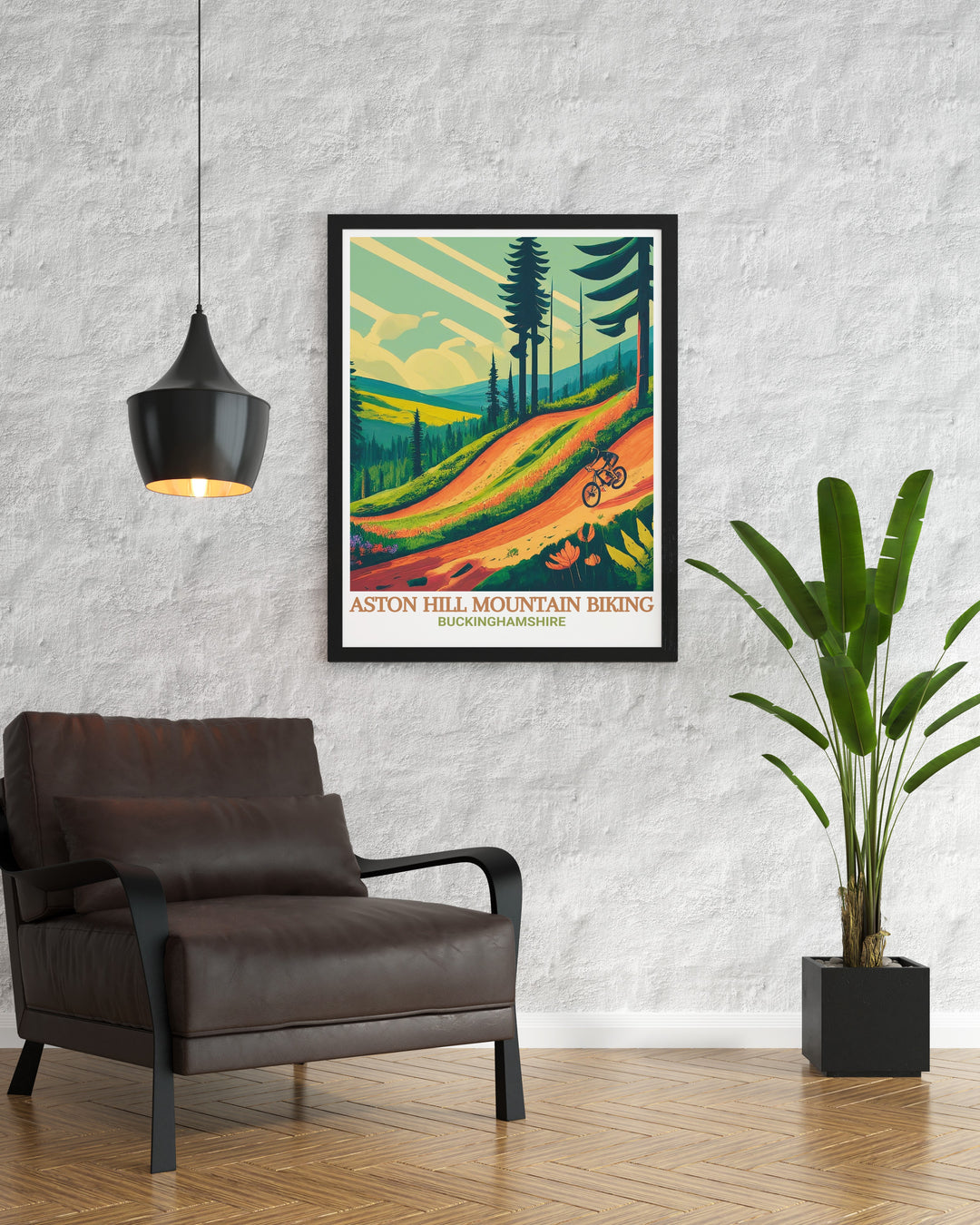 Aston Hill Bike Park and Downhill Trails Wall Art featuring Wendover Woods and Chiltern Hills AONB ideal for those who love mountain biking Wendover Poster and Mountain Bike Print bring the beauty and excitement of the trails into your living space