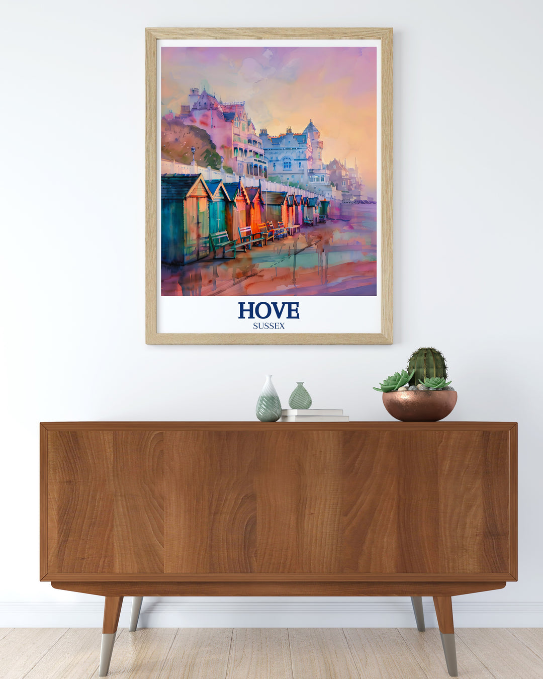 This English Channel vintage poster offers a classic depiction of the Hove Esplanade, bringing a sense of nostalgia and coastal beauty to your living space. Ideal for lovers of vintage travel art.