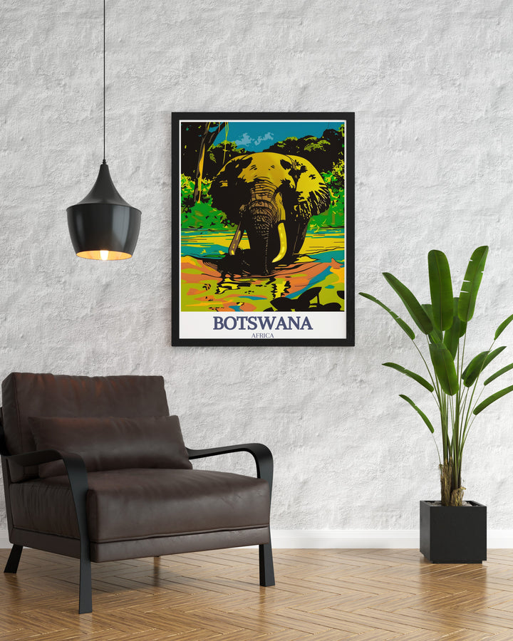 Explore the Okavango Delta and Moremi Game Reserve with captivating Botswana photography. These beautiful Botswana pictures and art prints are perfect for adding a touch of Africas natural wonders to any room.