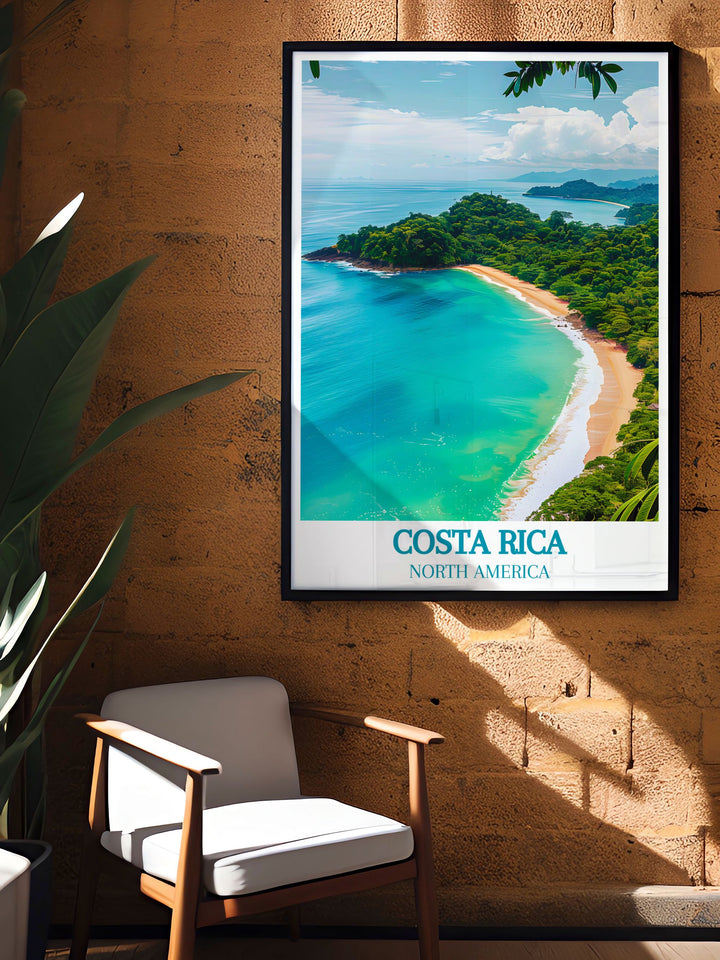 Celebrate the natural splendor of Costa Rica with a fine art print of Manuel Antonio National Park. This artwork reflects the parks serene charm and vibrant ecosystem, making it a captivating focal point for any decor.