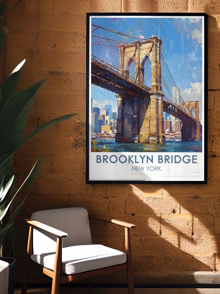 Hyde Park poster capturing the timeless elegance of the town including views of the Brooklyn Bridge ideal for those who appreciate history and nature