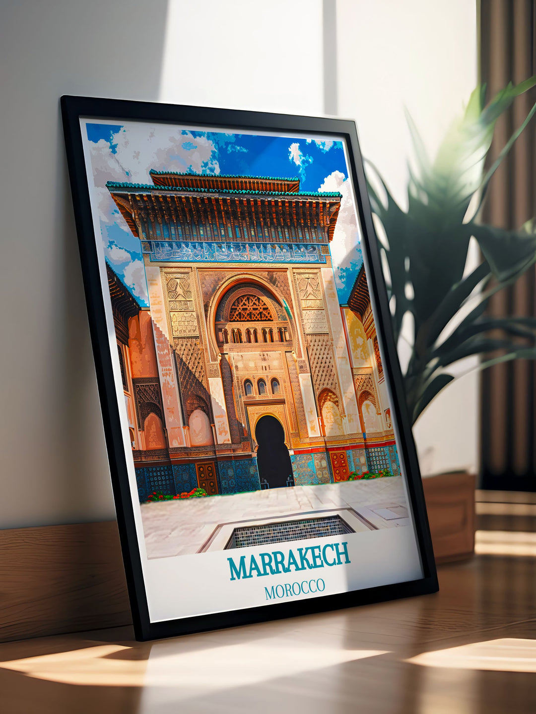 Featuring the beautiful beaches of Morocco, this poster offers a visual representation of some of North Africas most stunning coastal landscapes, ideal for beach lovers and adventurers.