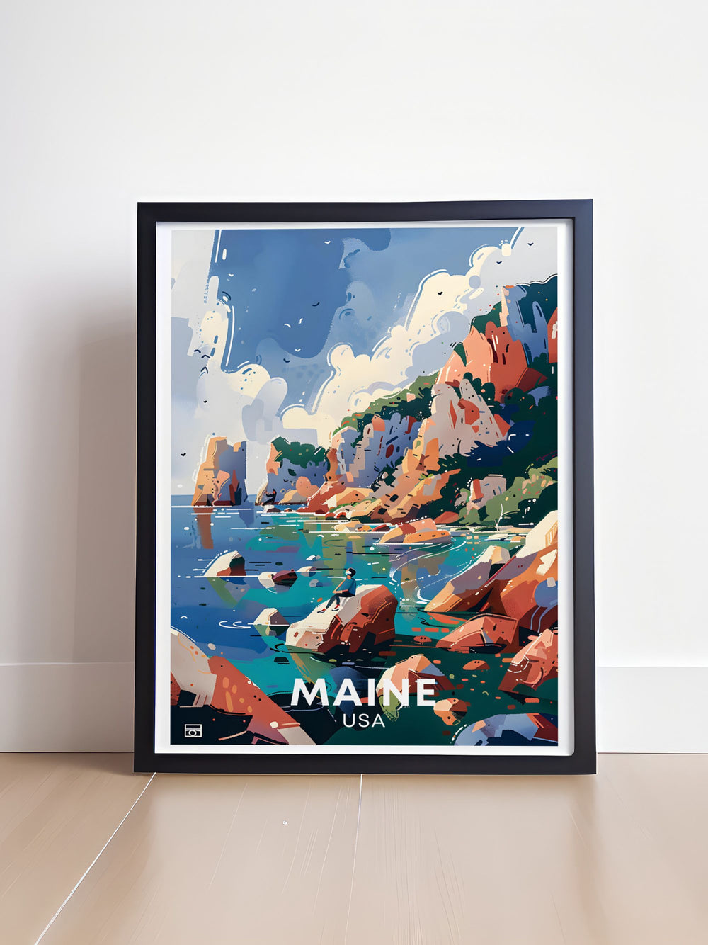 Highlighting the natural beauty and rich history of Acadia National Park, this poster captures the essence of Maines most iconic national park. Perfect for those who appreciate preserved landscapes and historical significance, this artwork brings the charm of Acadia into your home decor.