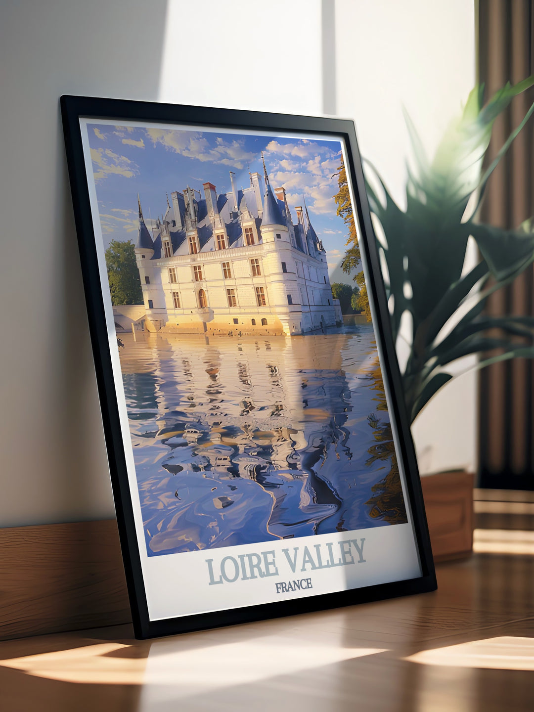 Bring the timeless beauty of the Chateau de Azay le Rideau into your home with this stunning France travel print capturing the grandeur of the Loire Valley. An ideal gift for travelers or lovers of French culture and art.