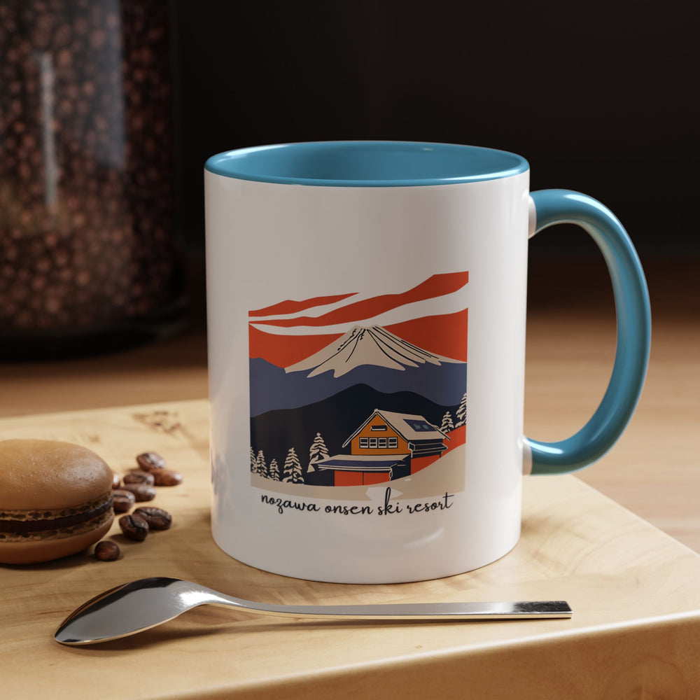 Celebrate the beauty of Nozawa Onsen Ski Resort with this elegant ceramic mug. Featuring detailed designs inspired by the picturesque ski slopes and serene onsen, it is dishwasher safe and microwave friendly, ideal for daily use or as a thoughtful gift for winter sports enthusiasts.