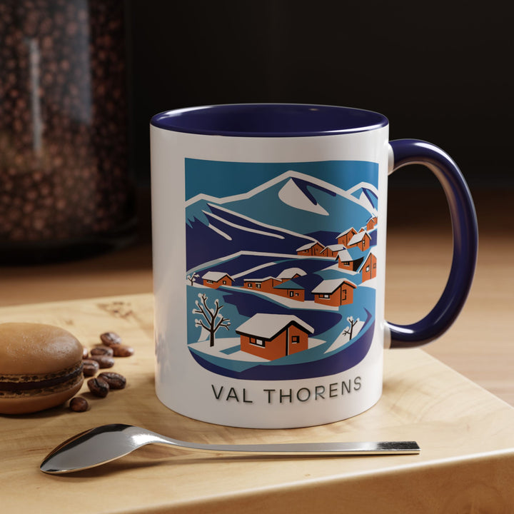 A beautifully designed Val Thorens mug capturing the essence of the French Alps ski resort. Perfect for coffee or tea lovers, it features intricate artwork inspired by Val Thorens stunning landscapes. Durable and dishwasher safe, this mug is a meaningful gift for travelers and art enthusiasts.