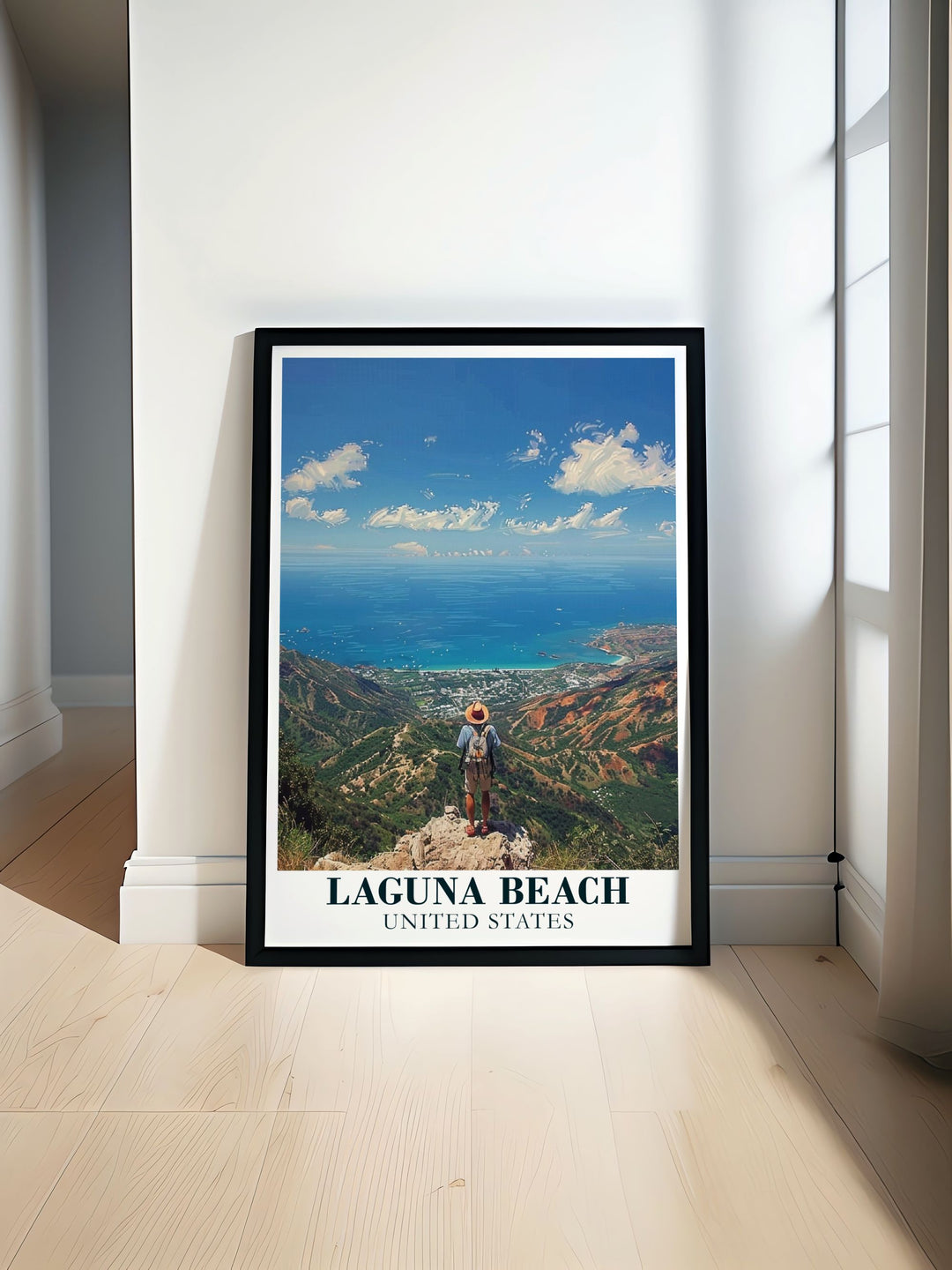 Laguna Beach Print featuring Top of the World showcases vibrant colors and intricate details perfect for adding a touch of coastal charm to your home decor ideal for living room or bedroom wall art.