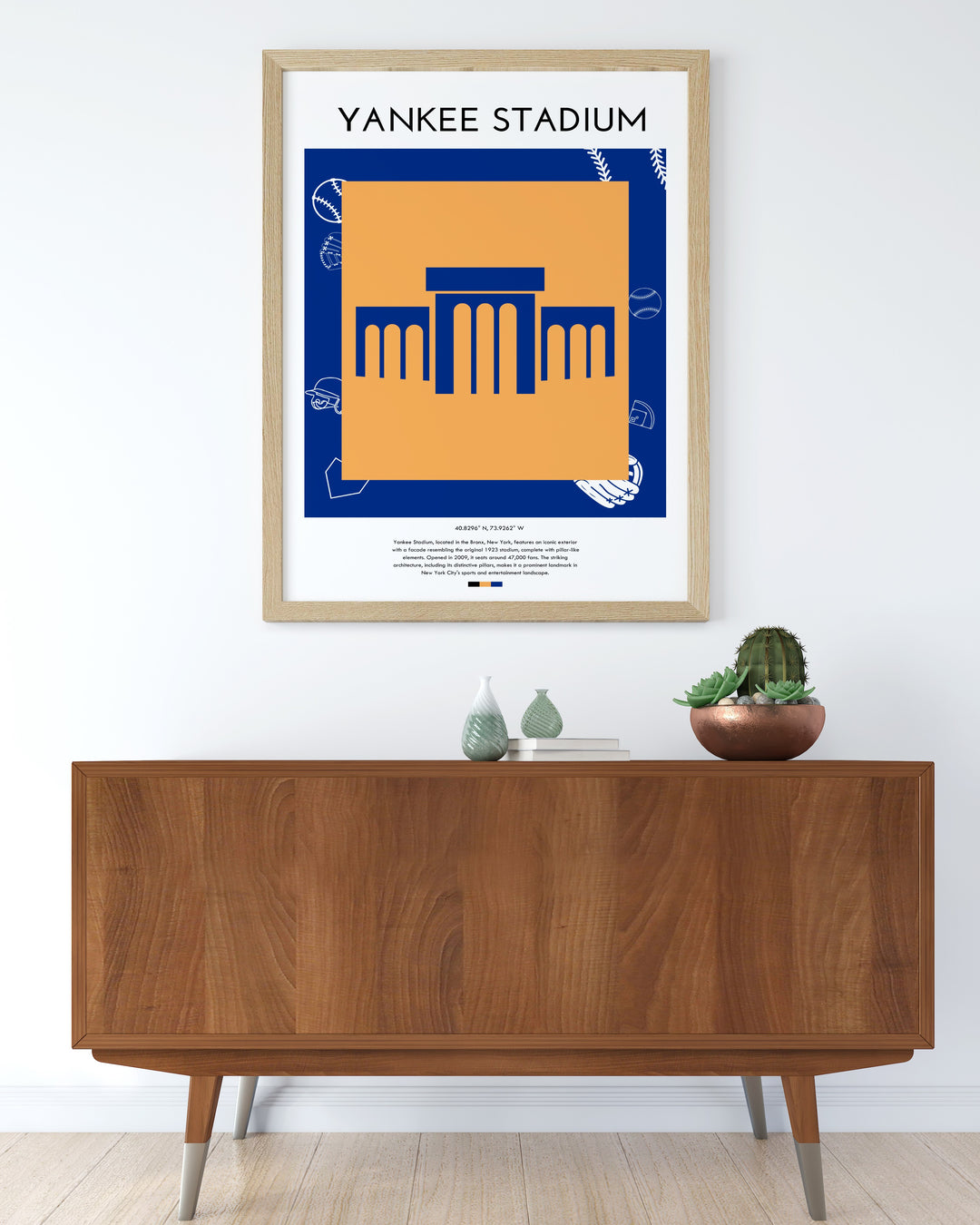 Elegant Yankee Stadium Wall Art designed to celebrate the iconic New York sports venue with a sophisticated touch for home decor