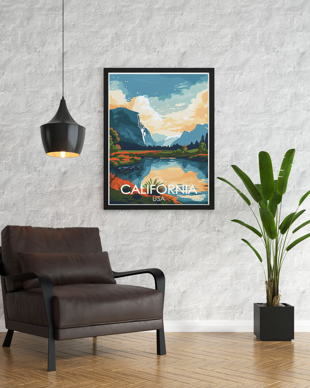 Showcasing the majestic Mt Shasta, this travel poster highlights the towering volcano and its surrounding ski park, offering a perfect blend of adventure and natural beauty. Ideal for winter sports enthusiasts and those who love the thrill of outdoor activities.