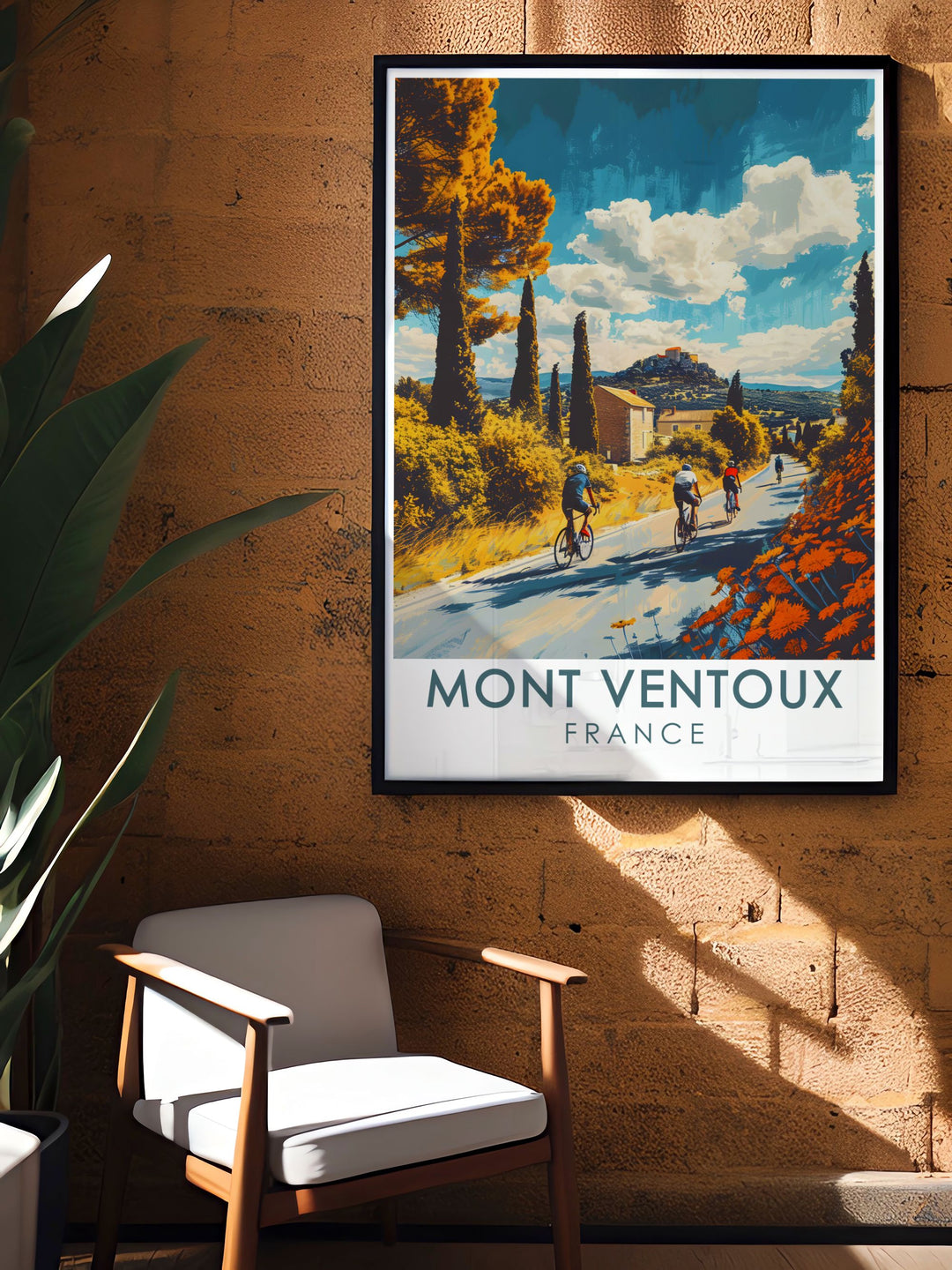 Bedoin Village perfect wall decor showcasing modern art of Provence France and Mont Ventoux ideal for elegant home interiors